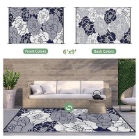 Genimo Outdoor Rug For Patio Clearance 6X9 Waterproof Mat Reversible Plastic Straw Camping Carpet Large Area Rugs For Rv B