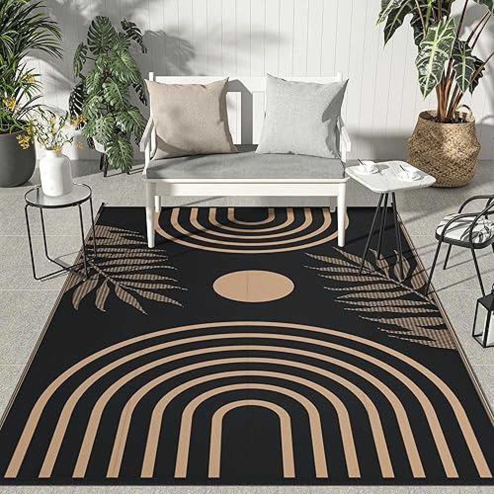 Genimo Outdoor Rug Waterproof For Patios Clearance  Reversible Outdoor Plastic Straw Camping Rug Carpet  Large Area Rugs Mats For Rv  Camper  Deck  Balcony  Porch  Beach  Picnic