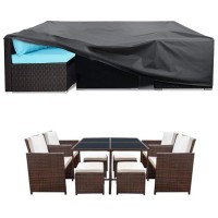 Extra Large Outdoor Furniture Set Covers 600D Heavy Duty Fabric,124