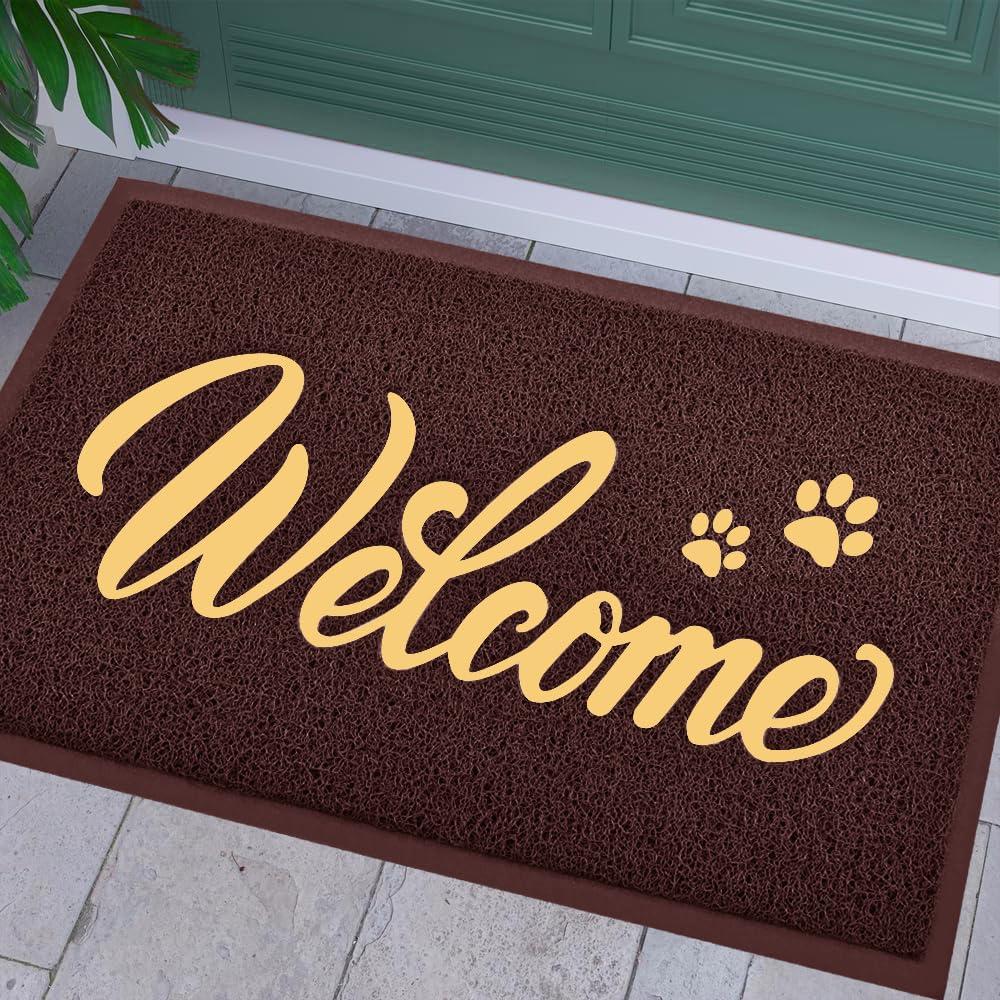 Thenv Door Mat Welcome Outdoorindoor Heavy Duty Non Slip Doormat For Front Door Entance Outside Door Mats For Home Entry Flo