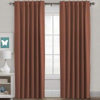 Hversailtex Blackout Curtains Thermal Insulated Window Treatment Panels Room Darkening Blackout Drapes For Living Room Back Tab