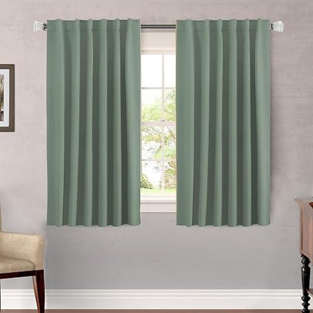 Hversailtex Blackout Curtains Thermal Insulated Window Treatment Panels Room Darkening Curtains For Bedroom Back Tabrod Pocket