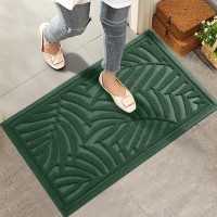 Hiyard Front Door Mat Absorbent Resist Dirt Welcome Door Mat Indoor Outdoor Waterproof Doormat Sturdy Non Slip Backing Fade