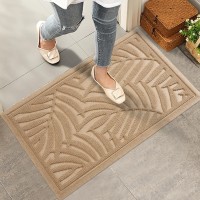 Hiyard Front Door Mat Absorbent Resist Dirt Welcome Door Mat Indoor Outdoor Waterproof Doormat Sturdy Non Slip Backing Fade