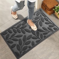 Hiyard Front Door Mat Heavy Duty Welcome Door Mat Indoor Outdoor Waterproof Doormat Sturdy Natural Rubber Fade Resistant Ea