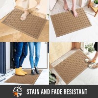 Hiyard Front Door Mat  Absorbent Resist Dirt Welcome Door Mat Indoor Outdoor  Waterproof Doormat  Sturdy Non Slip Backing Mat  Fade Resistant  Low Profile Patio Entry Mat  29?17  Beige