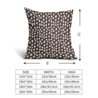 Sweetshow Dark Brown Cream Dots Pillow Covers 18X18 Set Of 2 Boho Design Polka Dot Throw Pillows Modern Trendy Print Outdoor Dec