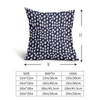 Sweetshow Navy Blue Cream Dots Pillow Covers 16X16 Set Of 2 Boho Design Polka Dot Throw Pillows Modern Trendy Print Outdoor Deco