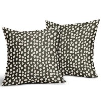 Sweetshow Olive Green Cream Dots Pillow Covers 20X20 Set Of 2 Boho Design Polka Dot Throw Pillows Modern Trendy Print Outdoor De