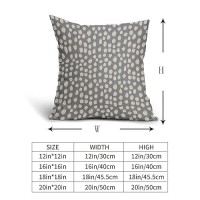 Sweetshow Grey Gray Cream Dots Pillow Covers 16X16 Set Of 2 Boho Design Polka Dot Throw Pillows Modern Trendy Print Outdoor Deco