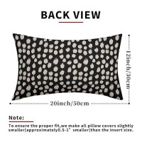 Black Cream Dots Lumbar Pillow Covers 12X20 Set Of 2 Boho Design Polka Dot Print Throw Pillows Modern Outdoor Decorative Pillowc