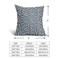 Sweetshow Dusty Blue Cream Dots Pillow Covers 20X20 Set Of 2 Boho Design Polka Dot Throw Pillows Modern Trendy Print Outdoor Dec