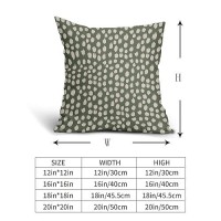 Dark Sage Green Cream Dots Pillow Covers 16X16 Set Of 2 Boho Design Polka Dot Throw Pillows Modern Trendy Print Outdoor Decorati