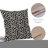 Sweetshow Black Cream Dots Pillow Covers 18X18 Set Of 2 Boho Design Polka Dot Throw Pillows Modern Trendy Print Outdoor Decorati