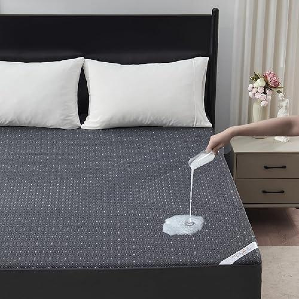 Bedlore California King Mattress Protector Waterproof Noiseless Mattress Cover With Deep Pocket For 618 Inches Mattress Soft