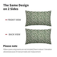 Sage Green Cream Dots Lumbar Pillow Covers 12X20 Set Of 2 Boho Design Polka Dot Print Throw Pillows Modern Outdoor Decorative Pi