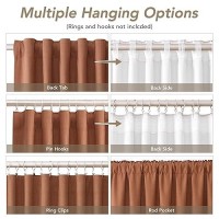 Terracotta Linen Blackout Curtains For Bedroom 90 Inch Length 2 Panels Set Back Tab Pocket Neutral Farmhouse Living Room Darkeni