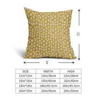 Sweetshow Yellow Cream Dots Pillow Covers 20X20 Set Of 2 Boho Design Polka Dot Throw Pillows Modern Trendy Print Outdoor Decorat