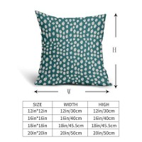 Sweetshow Teal Cream Dots Pillow Covers 18X18 Set Of 2 Boho Design Polka Dot Throw Pillows Modern Trendy Print Outdoor Decorativ