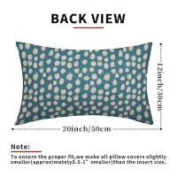 Sweetshow Aqua Cream Dots Lumbar Pillow Covers 12X20 Set Of 2 Boho Design Polka Dot Print Throw Pillows Modern Outdoor Decorativ