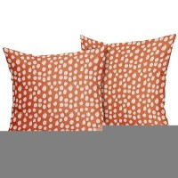 Sweetshow Orange Cream Dots Pillow Covers 20X20 Set Of 2 Boho Design Polka Dot Throw Pillows Modern Trendy Print Outdoor Decorat