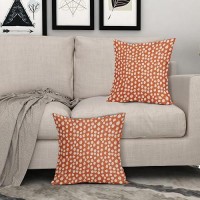 Sweetshow Orange Cream Dots Pillow Covers 20X20 Set Of 2 Boho Design Polka Dot Throw Pillows Modern Trendy Print Outdoor Decorat