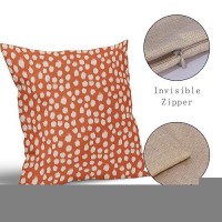 Sweetshow Orange Cream Dots Pillow Covers 20X20 Set Of 2 Boho Design Polka Dot Throw Pillows Modern Trendy Print Outdoor Decorat