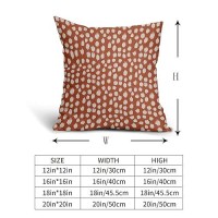 Burnt Orange Cream Dots Pillow Covers 20X20 Set Of 2 Boho Design Polka Dot Throw Pillows Modern Trendy Print Outdoor Decorative