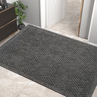 Hiyard Sturdy Front Door Mat Absorbent Muddy Dirt Resist Welcome Door Mats Outdoor Indoor Stain And Fade Resistant Nonslip R