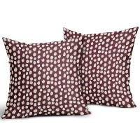 Sweetshow Burgundy Cream Dots Pillow Covers 20X20 Set Of 2 Boho Design Polka Dot Throw Pillows Modern Trendy Print Outdoor Decor