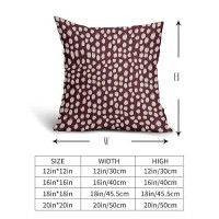 Sweetshow Burgundy Cream Dots Pillow Covers 20X20 Set Of 2 Boho Design Polka Dot Throw Pillows Modern Trendy Print Outdoor Decor