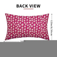 Sweetshow Hot Pink Cream Dots Lumbar Pillow Covers 12X20 Set Of 2 Boho Design Polka Dot Print Throw Pillows Modern Outdoor Decor