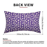 Sweetshow Purple Cream Dots Lumbar Pillow Covers 12X20 Set Of 2 Boho Design Polka Dot Print Throw Pillows Modern Outdoor Decorat