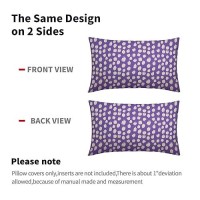 Sweetshow Purple Cream Dots Lumbar Pillow Covers 12X20 Set Of 2 Boho Design Polka Dot Print Throw Pillows Modern Outdoor Decorat