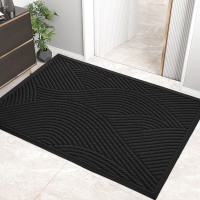 Hiyard Sturdy Front Door Mat Absorbent Muddy Dirt Resist Welcome Door Mats Outdoor Indoor Stain And Fade Resistant Nonslip B