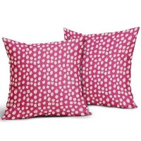 Sweetshow Hot Pink Cream Dots Pillow Covers 20X20 Set Of 2 Boho Design Polka Dot Throw Pillows Modern Trendy Print Outdoor Decor