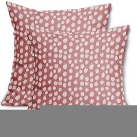 Sweetshow Pink Cream Dots Pillow Covers 18X18 Set Of 2 Boho Design Polka Dot Throw Pillows Modern Trendy Print Outdoor Decorativ