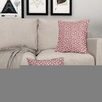 Sweetshow Pink Cream Dots Pillow Covers 18X18 Set Of 2 Boho Design Polka Dot Throw Pillows Modern Trendy Print Outdoor Decorativ