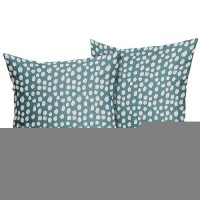 Sweetshow Aqua Cream Dots Pillow Covers 18X18 Set Of 2 Boho Design Polka Dot Throw Pillows Modern Trendy Print Outdoor Decorativ