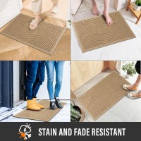 Hiyard Sturdy Front Door Mat Absorbent Muddy Dirt Resist Welcome Door Mats Outdoor Indoor Stain And Fade Resistant Nonslip B