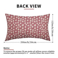 Sweetshow Pink Cream Dots Lumbar Pillow Covers 12X20 Set Of 2 Boho Design Polka Dot Print Throw Pillows Modern Outdoor Decorativ