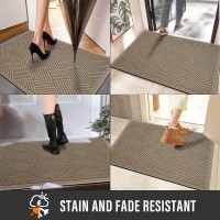 Hiyard Sturdy Front Door Mat Absorbent Muddy Dirt Resist Welcome Door Mats Outdoor Indoor Stain And Fade Resistant Nonslip R