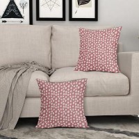 Sweetshow Pink Cream Dots Pillow Covers 20X20 Set Of 2 Boho Design Polka Dot Throw Pillows Modern Trendy Print Outdoor Decorativ