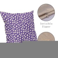 Sweetshow Purple Cream Dots Pillow Covers 18X18 Set Of 2 Boho Design Polka Dot Throw Pillows Modern Trendy Print Outdoor Decorat