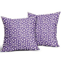 Sweetshow Purple Cream Dots Pillow Covers 20X20 Set Of 2 Boho Design Polka Dot Throw Pillows Modern Trendy Print Outdoor Decorat