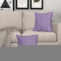 Sweetshow Purple Cream Dots Pillow Covers 20X20 Set Of 2 Boho Design Polka Dot Throw Pillows Modern Trendy Print Outdoor Decorat