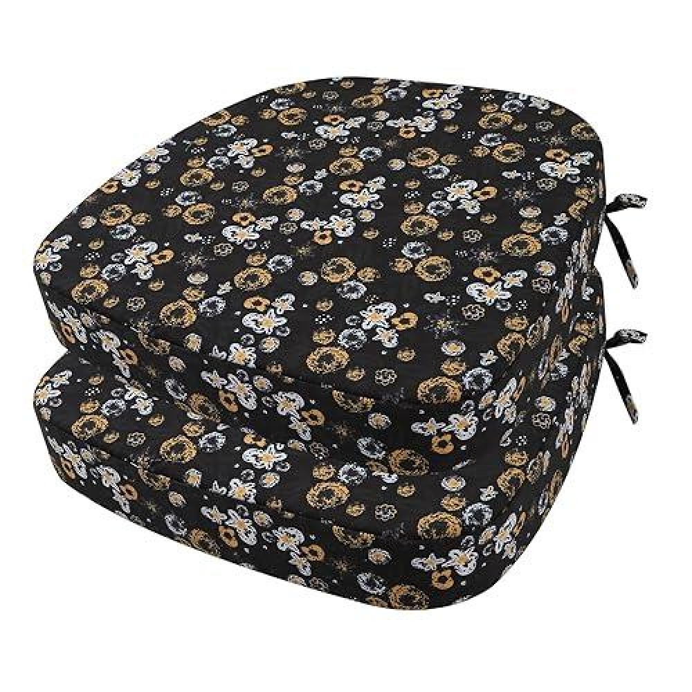 Ideehome Outdoor Chair Cushions Set Of 2 Outdoor Seat Cushions Thick 3 Patio Chair Cushions For Outdoor Furniture Waterproof