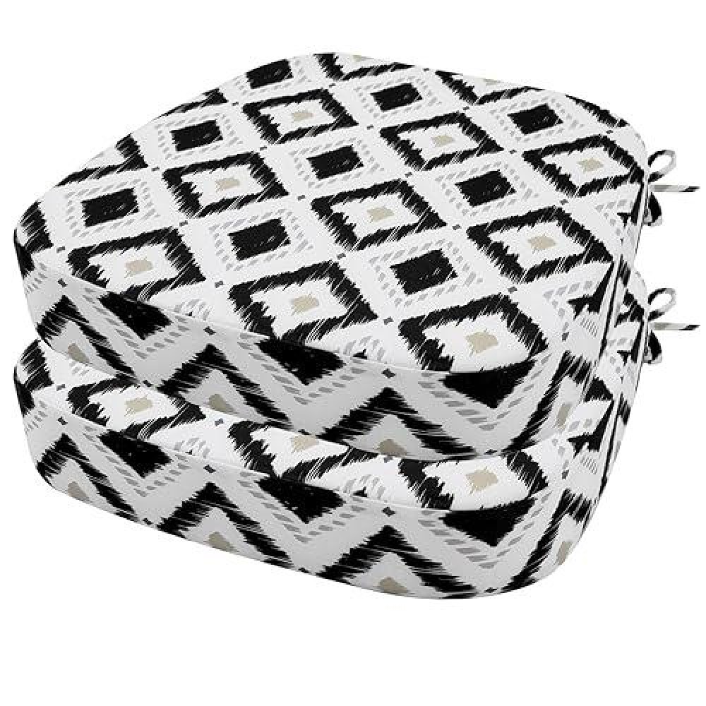 Ideehome Outdoor Chair Cushions Waterproof 17 X 17 X 3 Thick Outdoor Seat Cushion Patio Furniture Cushions With Ties 3