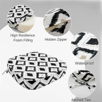 Ideehome Outdoor Chair Cushions Waterproof 17 X 17 X 3 Thick Outdoor Seat Cushion Patio Furniture Cushions With Ties 3