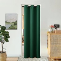 Bgment Emerald Green Door Curtain 80 Inch Length For Doorway Bedroom Closet Curtain Privacy Thermal Insulated Blackout Grommet